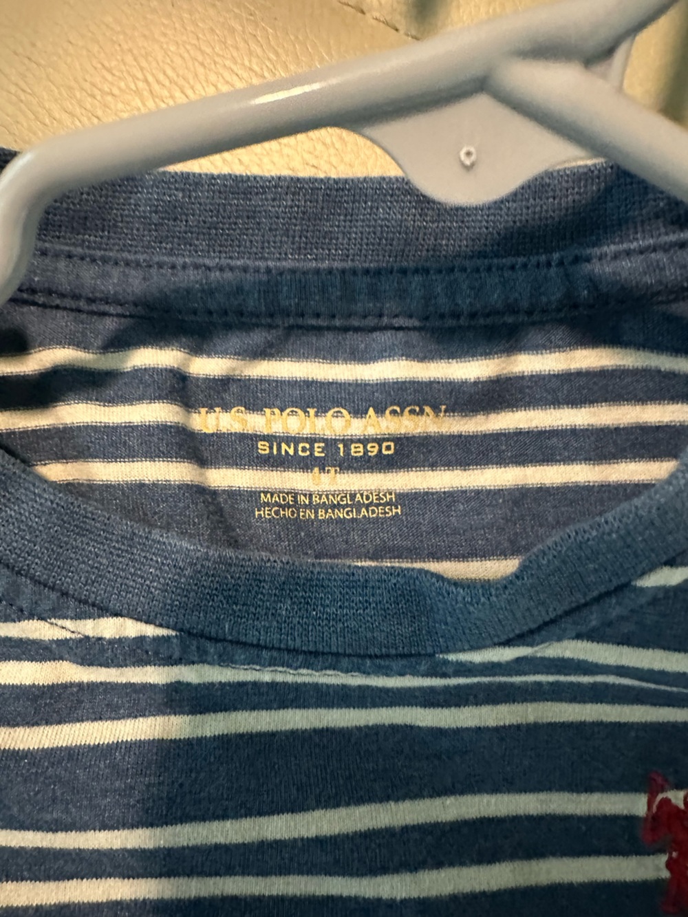 U.S. Polo Assn. Navy & White Striped Long-Sleeve Tee with Red Logo - Picture 4 of 4